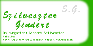 szilveszter gindert business card